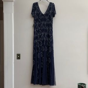 Sequins Navy Maxi Dress